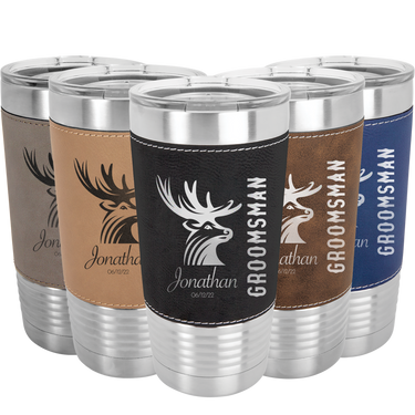 Custom Leatherette Groomsmen Tumbler